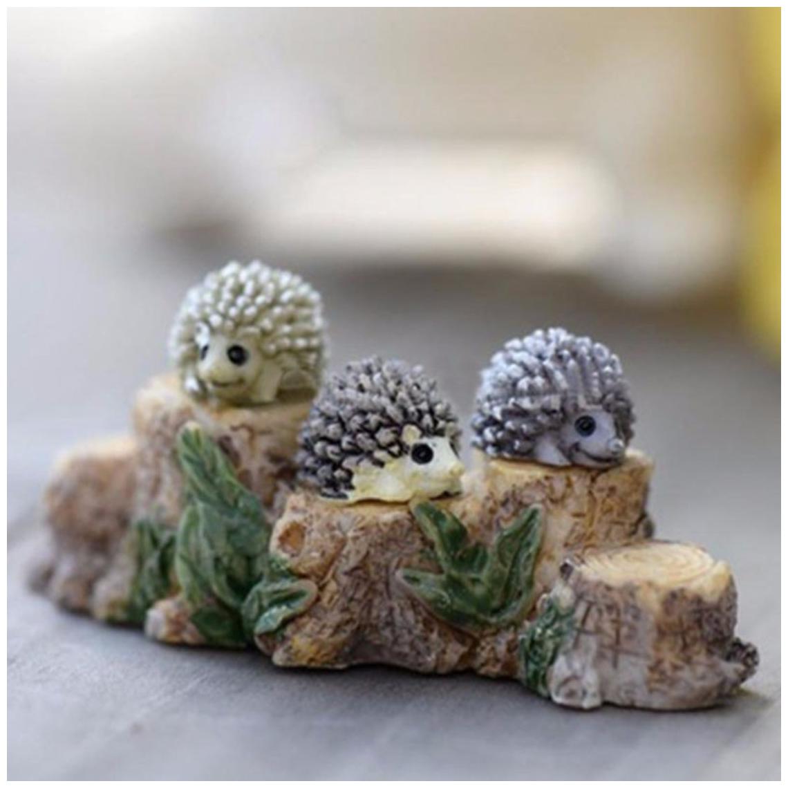 

P S Retail Cute Miniature Hedgehog for Dollhouse Decoration - 10 pcs Set