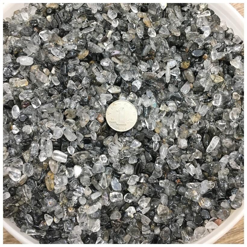 

P S Retail Natural Stones for Home Decor and Fish Tank - Color (Black and White)