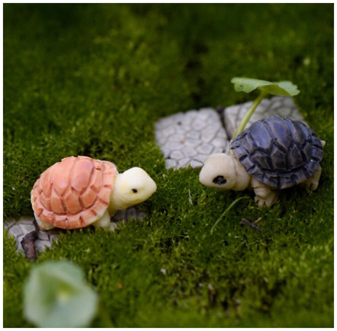 

P S Retail Plastic Mini Turtle Tortoise Miniature (3-5 cm Multicolour) - 10 pcs