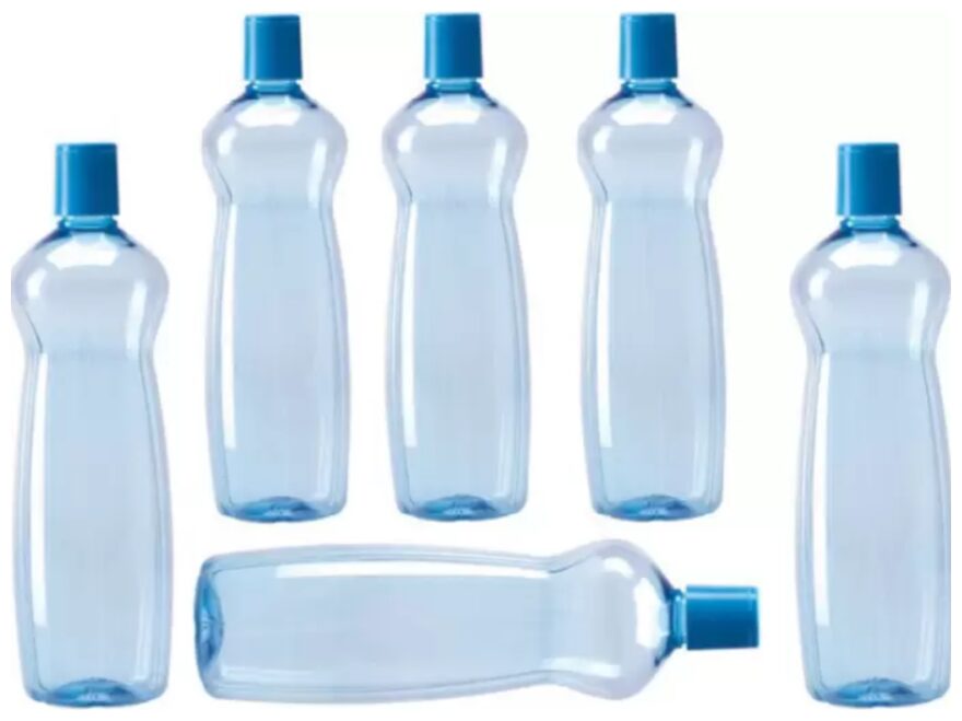 

VJ Plastic Blue Water Bottle ( 1000 ml Set of 6 )