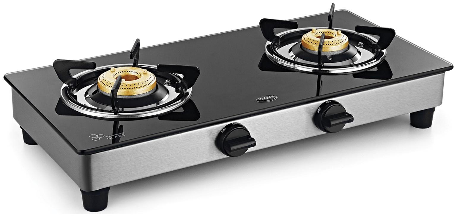 

Padmini CS 2GT Smart 2 Burner Regular Black Gas Stove