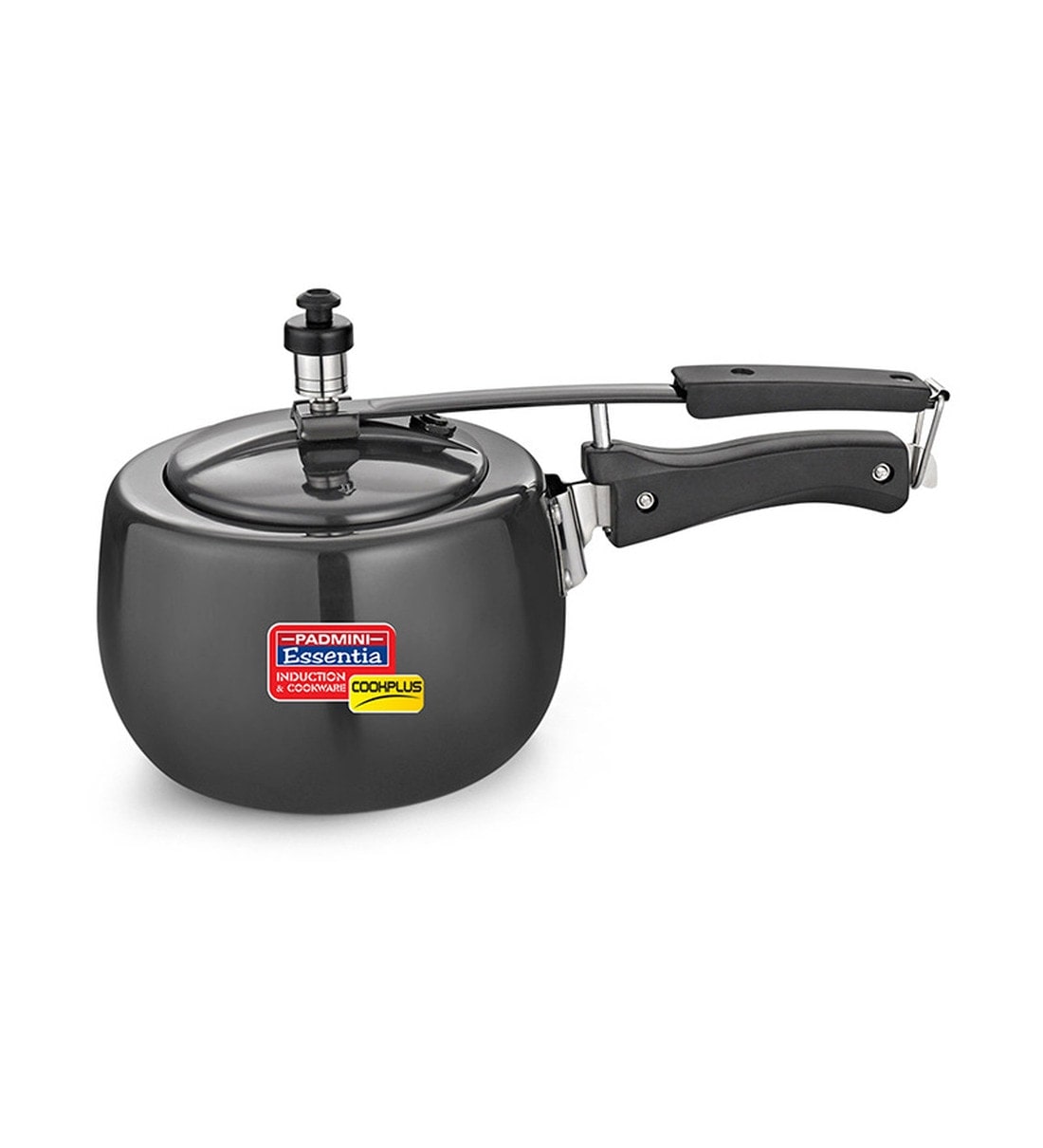 

Padmini Cookplus 5 Ltr HA Induction Base Hard-Anodized Aluminium 5 L Induction Bottom Inner Lid Pressure Cooker - Set of 1 ISI Certified
