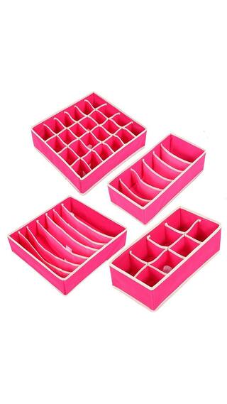 Paffy Set Of 4 Foldable Storage Box Type Non Smell Drawer Paffy Set Of 4 Foldable Storage Box Type Non Smell Drawer Organizer Closet For