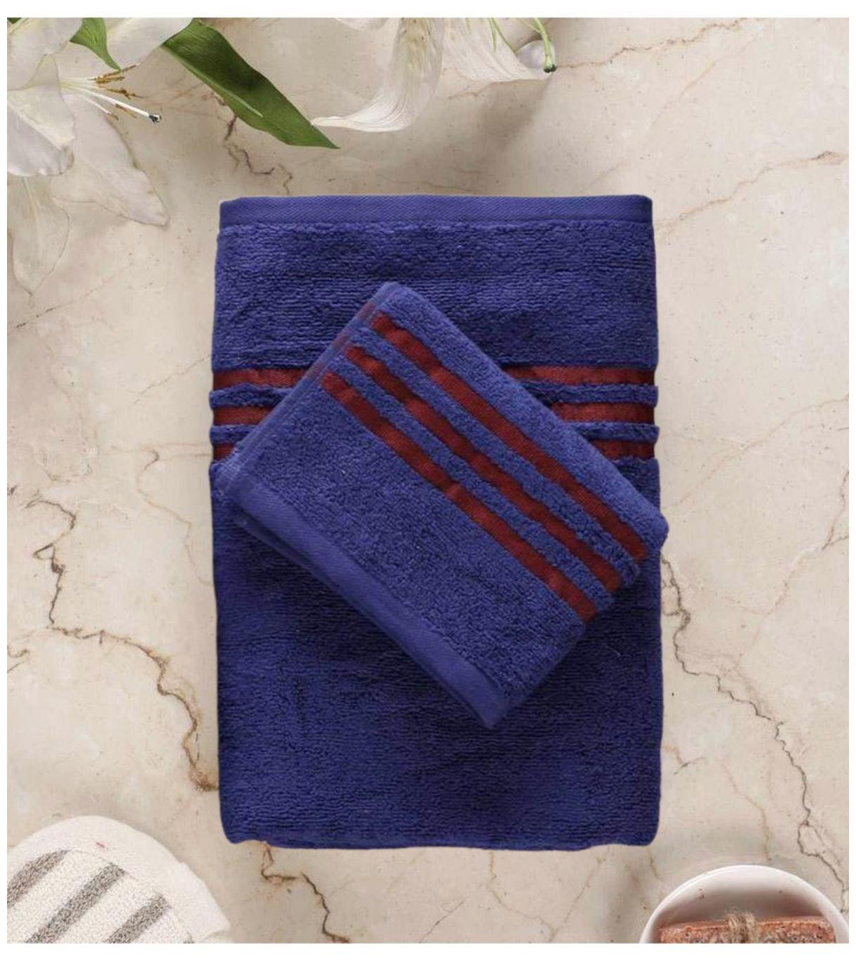 

Palars London 400 GSM Cotton Bath towel ( 2 pieces Blue )