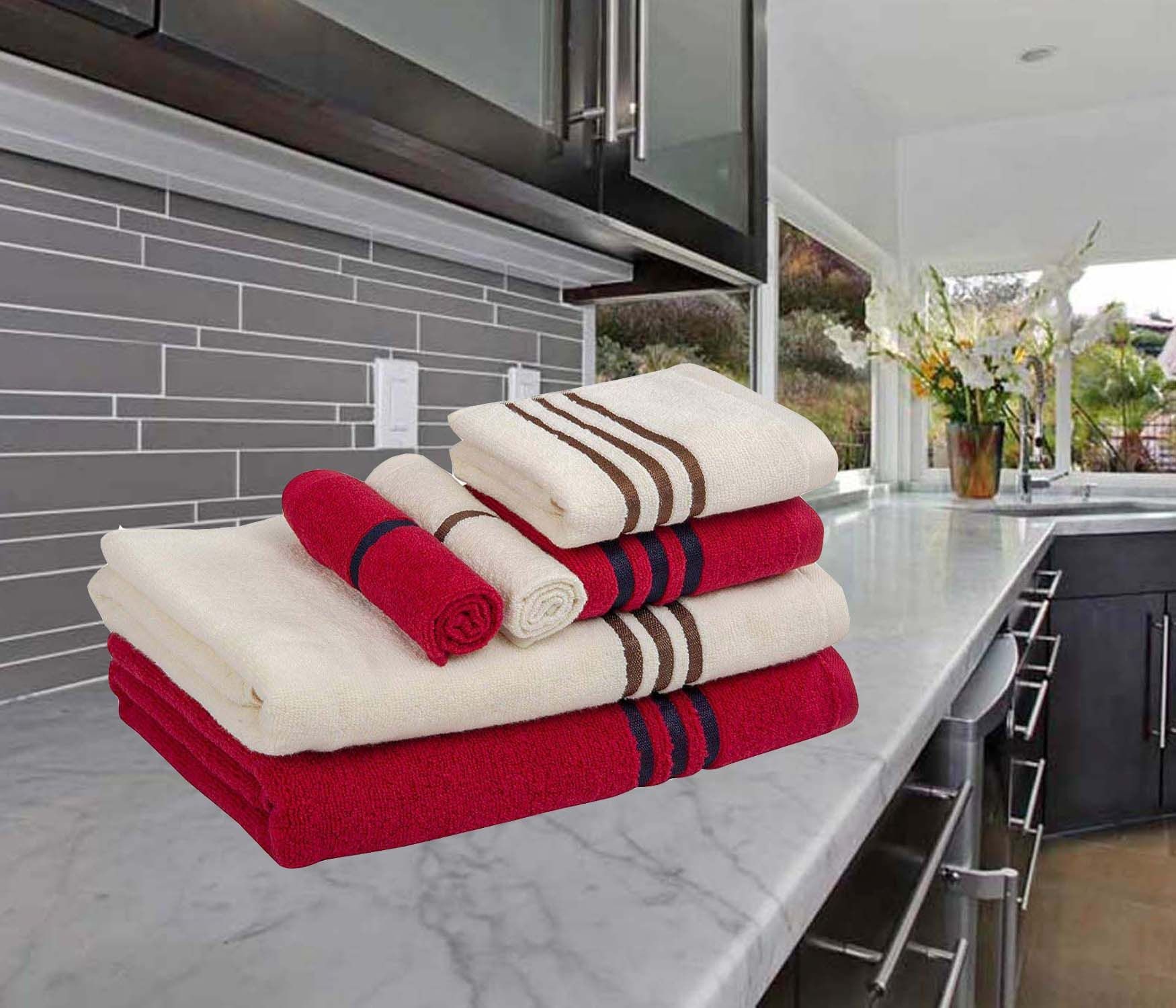 

Palars London 400 GSM Cotton Bath towel ( 6 pieces Multi )