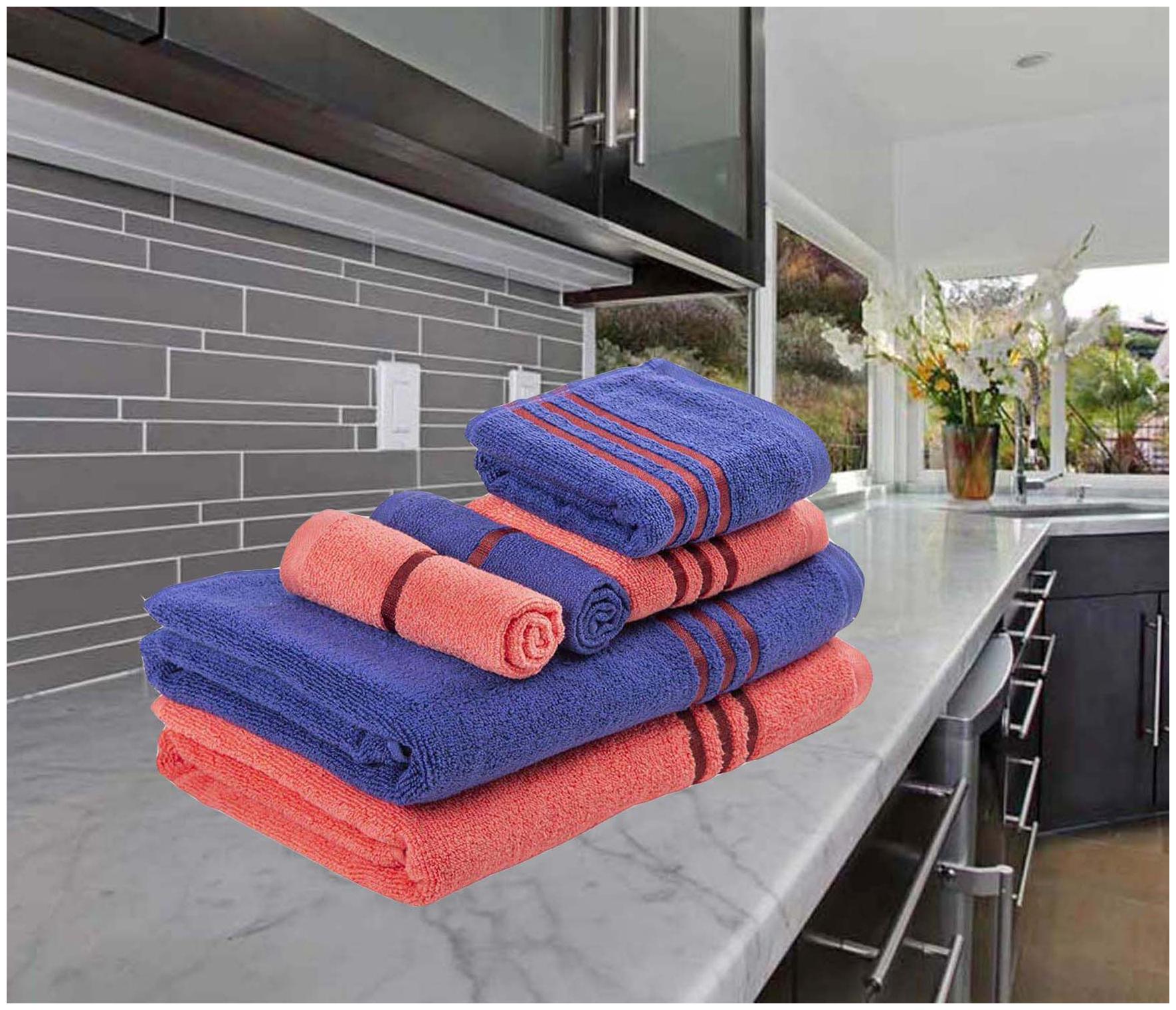 

Palars London 400 GSM Cotton Bath towel ( 6 pieces Multi )