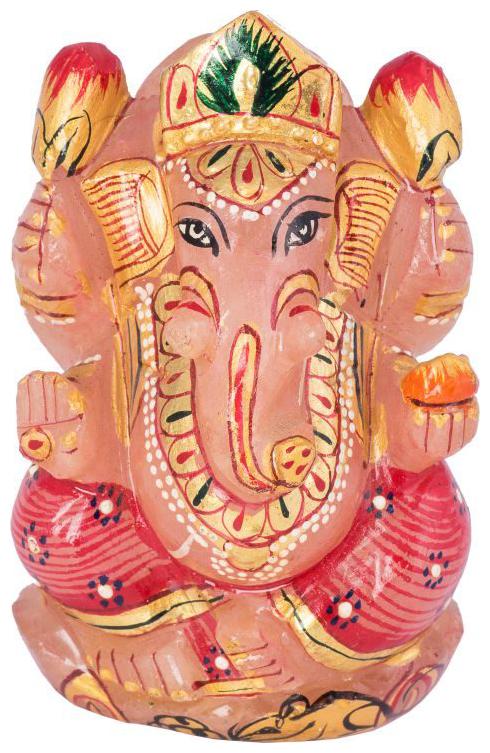 

Pandit NM Shrimali Showpieces Golden Metal Ruby Ganesh Big