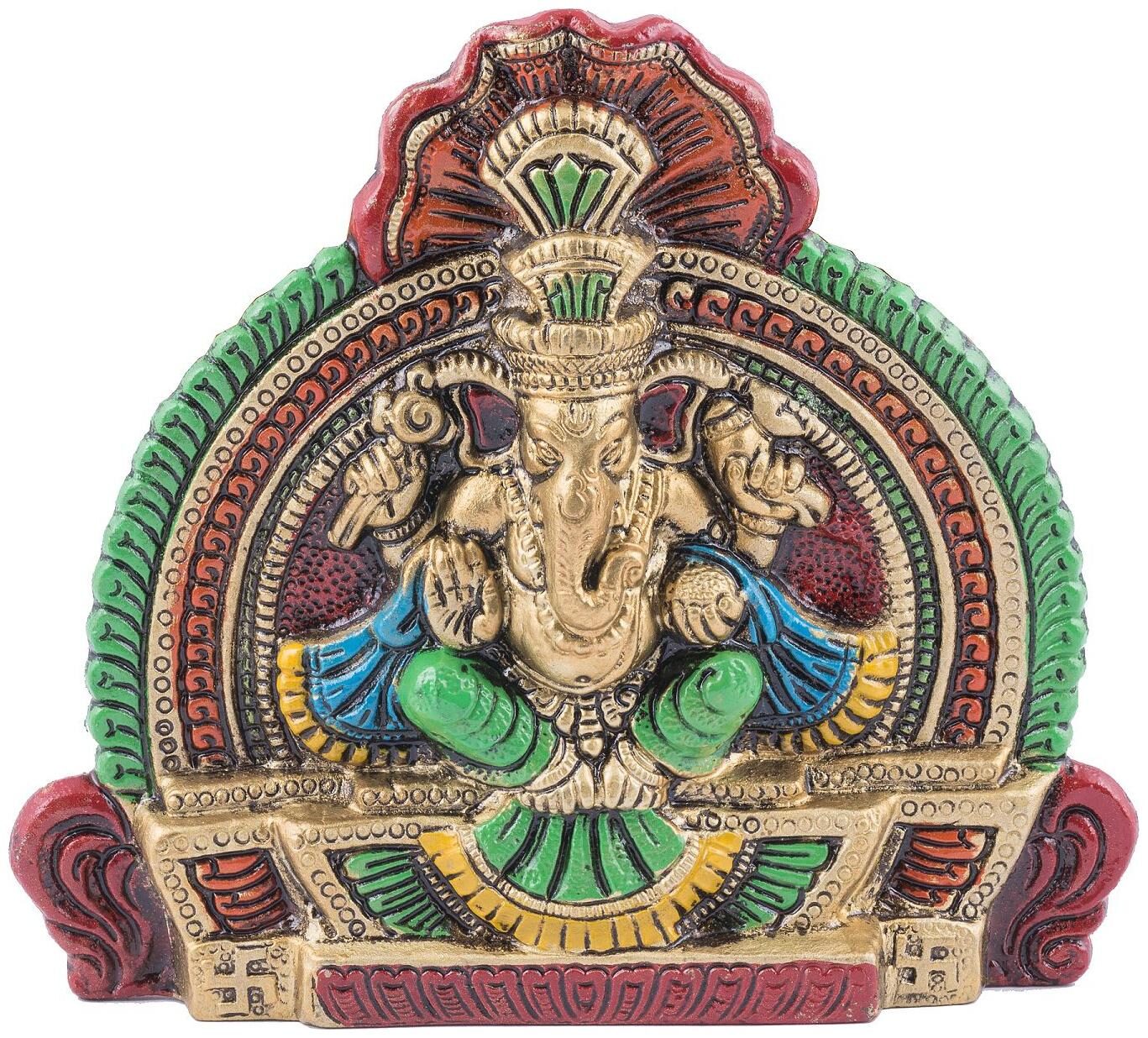 

Pandit NM Shrimali Showpieces Golden Metal Ganesha Decorative Showpiece