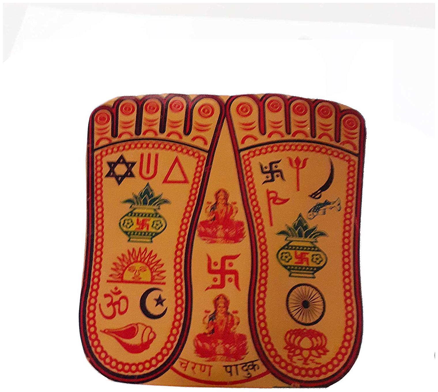 

PANDIT NM SHRIMALI Laxmi Charan Paduka Brass Lakshmi Feet Paduka for Wealth Success