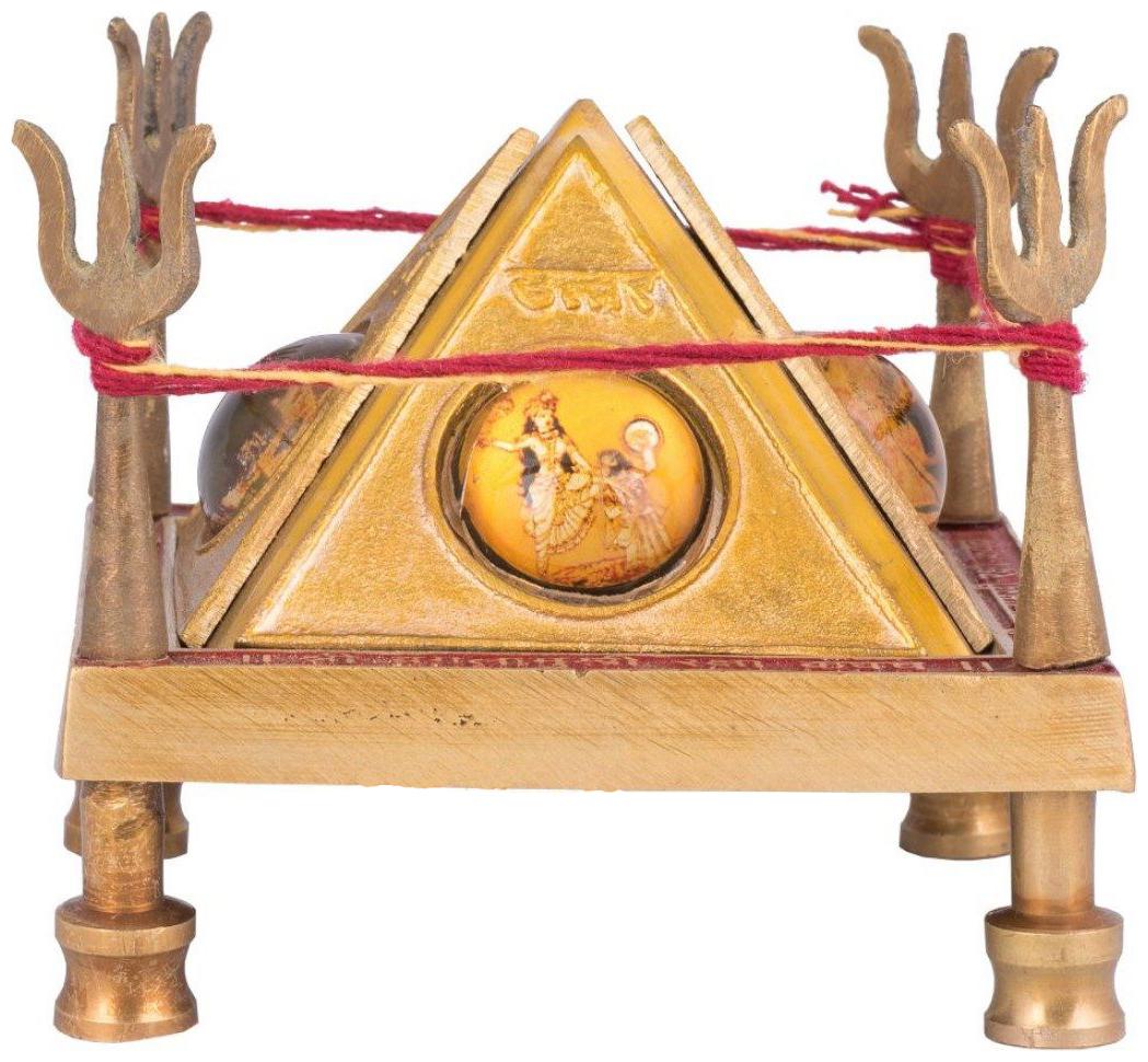 

Pandit NM Shrimali Yantra Kit Golden Metal Baglamukhi Chowki