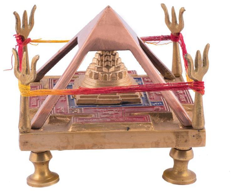 

Pandit NM Shrimali Showpieces Golden Metal Vastu Dosh Nivaran Chowki