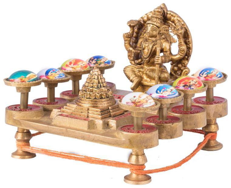 

Pandit NM Shrimali Yantra Kit Golden Metal Astha Laxmi Chowki