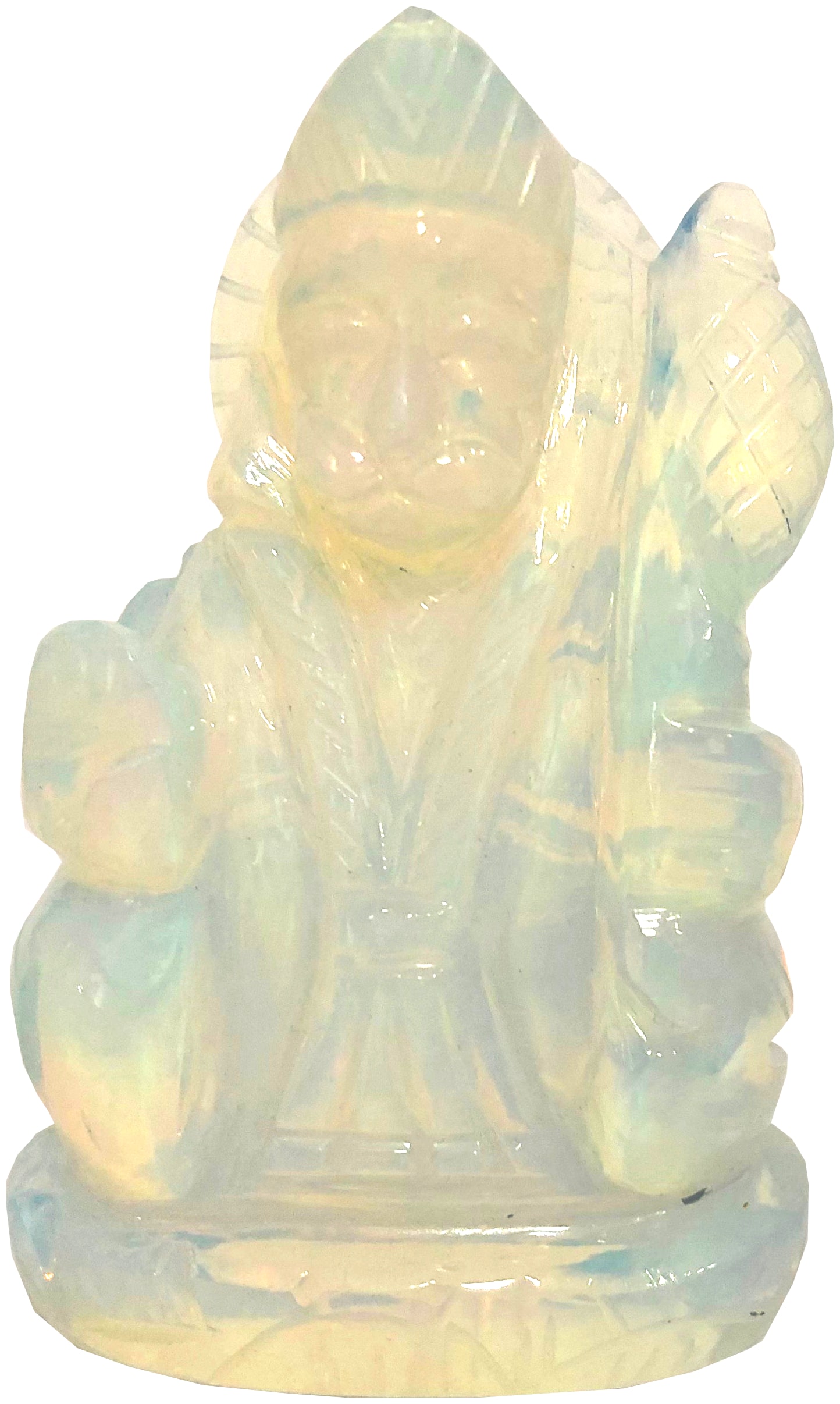 

Pandit NM Shrimali Showpieces Yellow Stone Opal Hanuman