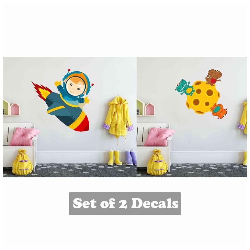 

Paper Plane Design Wall Decal Sticker Set of 2