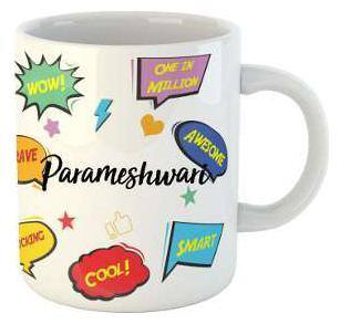 Parameshwari Name Printed Ceramic Coffee Mug. Best Gift For Birthday by Impresion