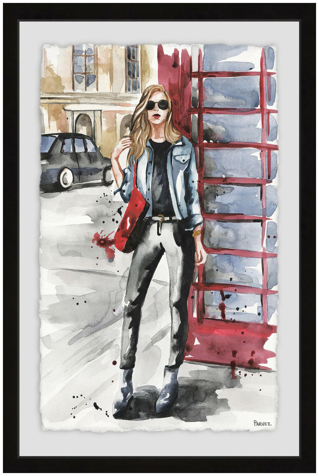 

Parvez Taj PT-JULOSU-613-BFPFL-12 12 x 8 - Payphone Chic II - Blue