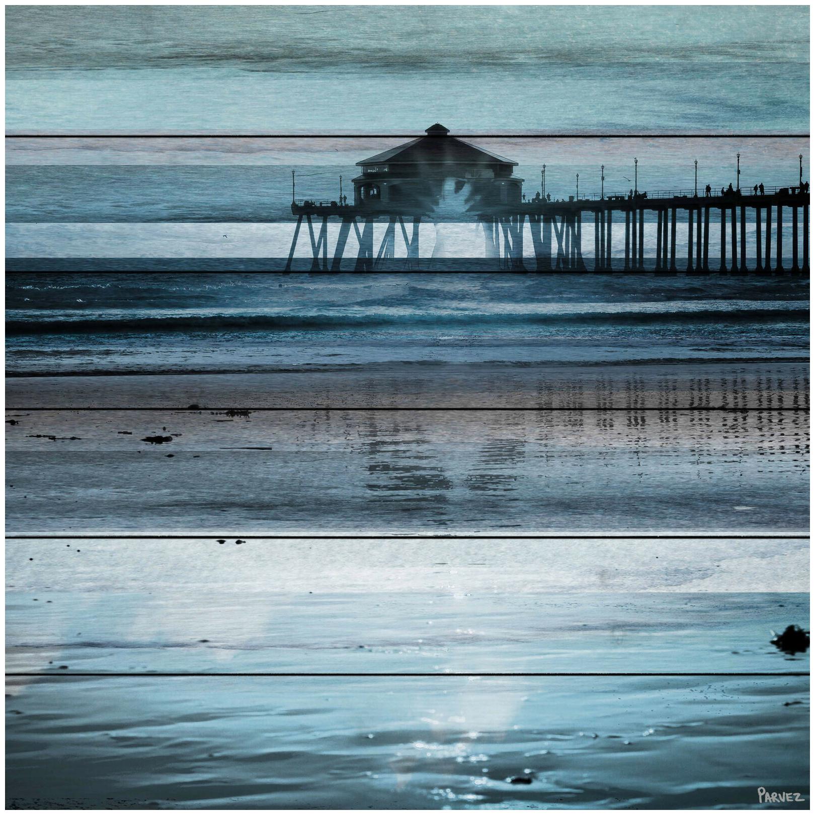 

Parvez Taj Pier Reflection Print on White Wood Wood Art Printed - 40 x 40