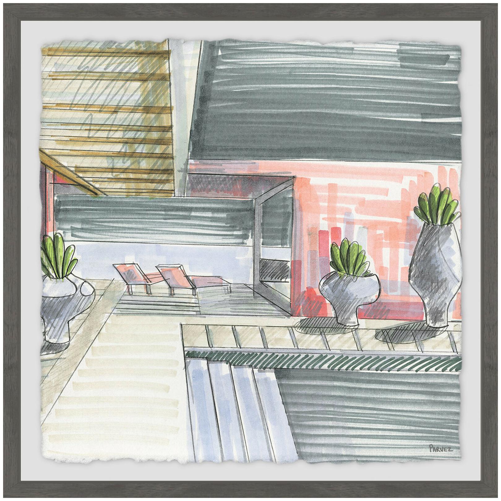 

Parvez Taj PT-JULOSU-24-GWFPFL-24 24 x 24 - Apartment Sketch - Grey