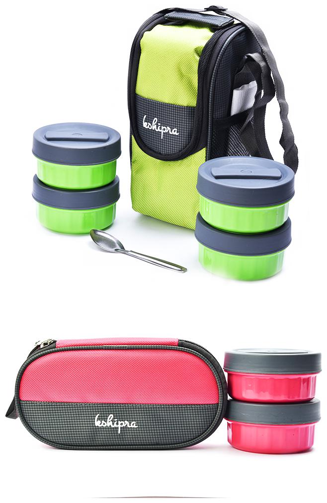 

Passion Bazaar Multi 6 Containers Lunch box ( Set of 2 350 ml )