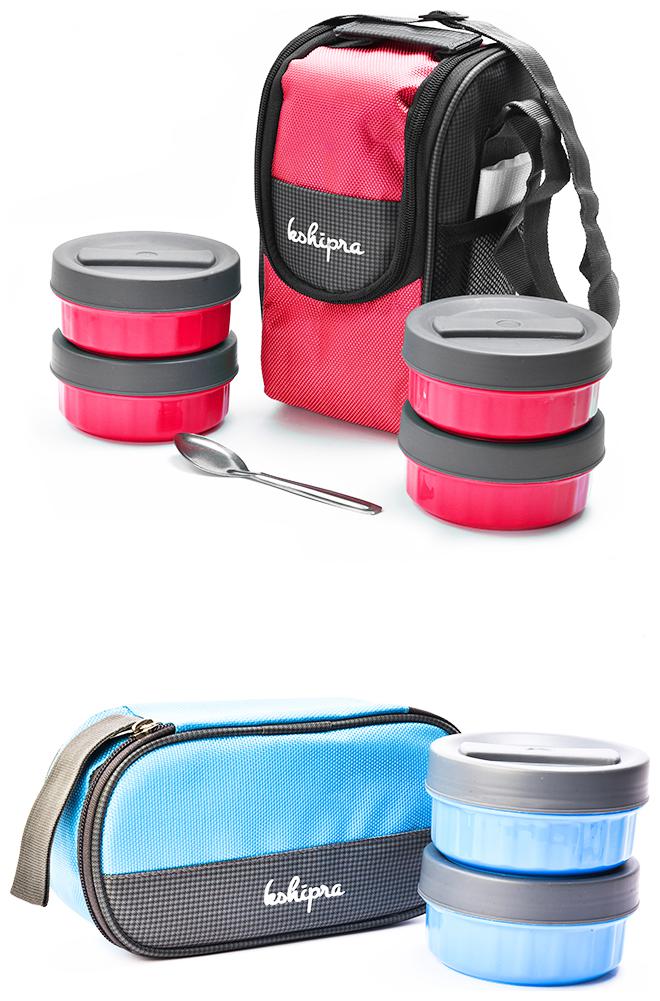 

Passion Bazaar Multi 6 Containers Lunch box ( Set of 2 350 ml )