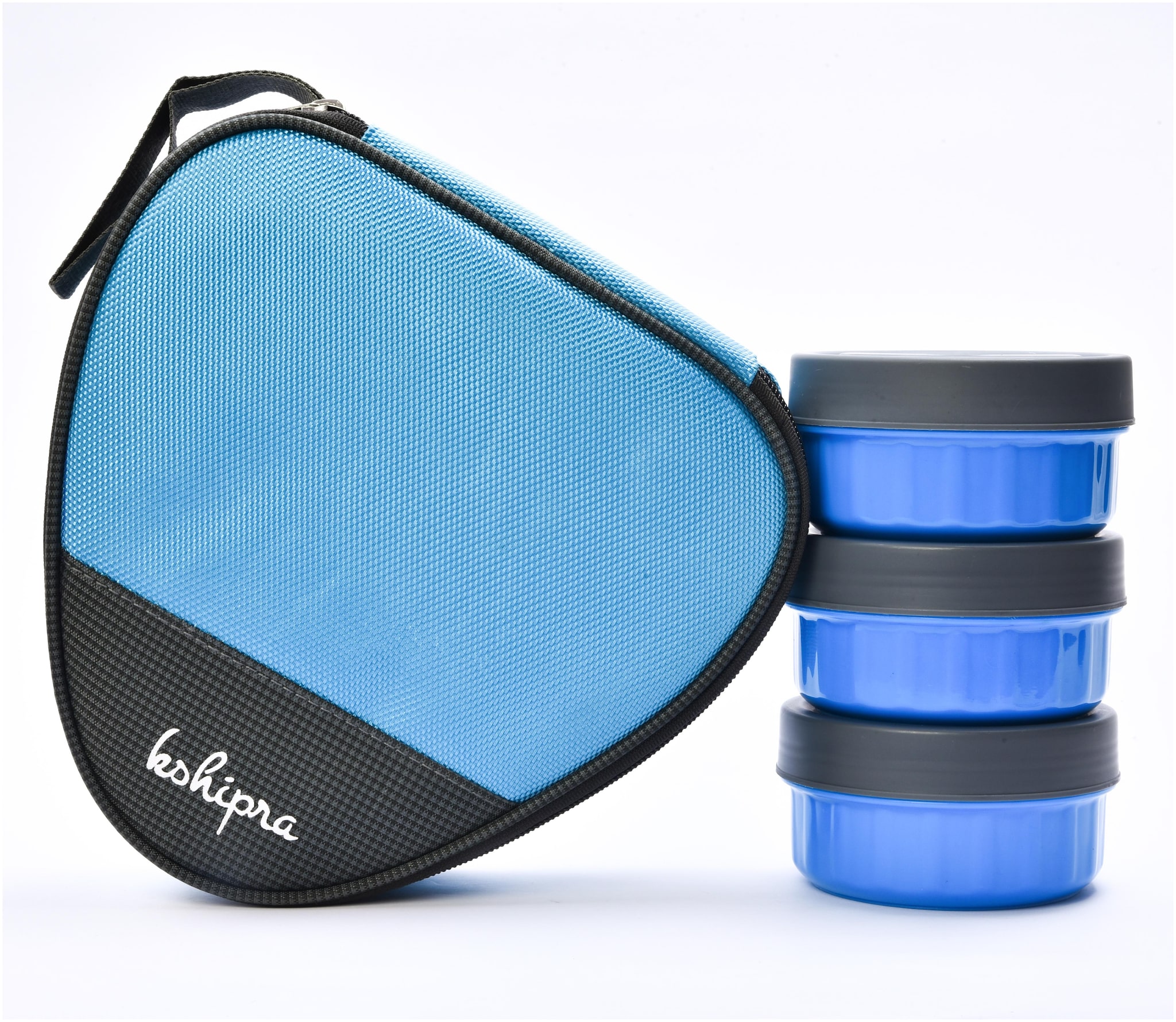 

Passion Bazaar Kshipra Insulated Stainless Steel Fresh Bite Lunch Box Blue Color With-SS Containers and Cushion Bag cover