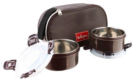 

Passion Bazaar Brown 2 Containers Lunch box ( Set of 1 450 ml )