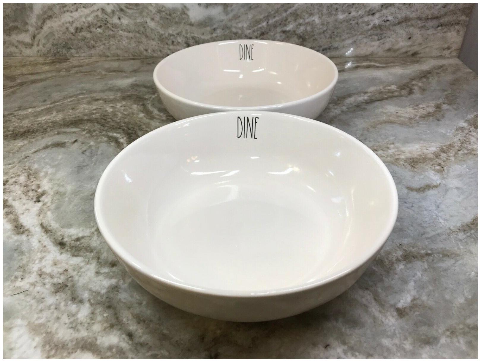 

Pasta Bowls Ivory And Black Rae Dunn Set Of 2 Different Models You Choose New