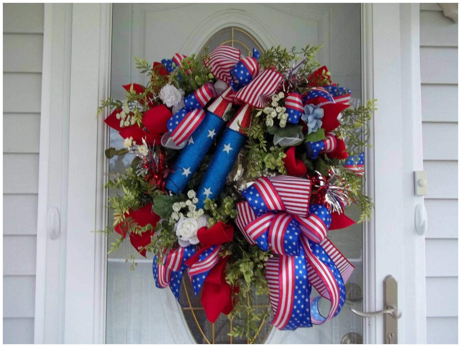 

PATRIOTIC WREATH AMERICANA WREATH FRONT DOOR WREATH INDEPENDENCE DAY WREATH