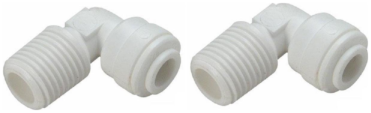 

PBROS 2 pcs RO Outer Pre Filter Elbow Connector 1 4 Size Tube(Small Size Pipe) x 1 4 Male Thread(Normal Size)