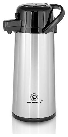 

PE BIRDS Pe birds steel refill linear airpot for coffee tea 2500ml Silver Thermosteel flask ( 2500 ml Set of 1 )