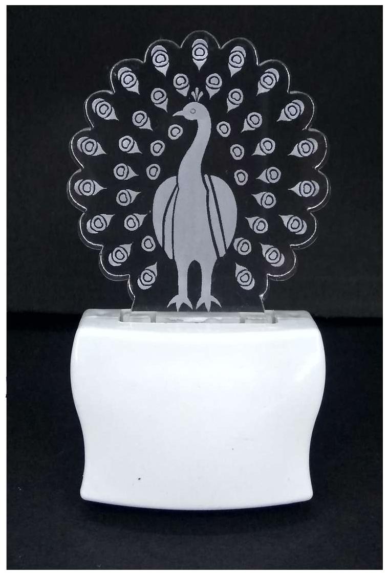 

Peacock 3D illusion Night Lamp