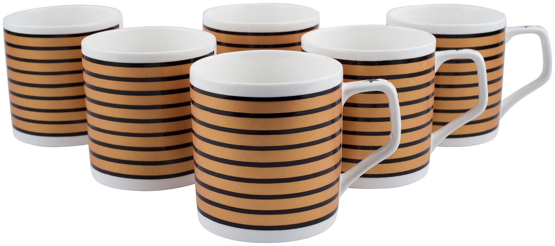 

Pearl Glosser Fine Tableware Bone China Tea Coffee Cups Set of 6 For Home Office 180 ml