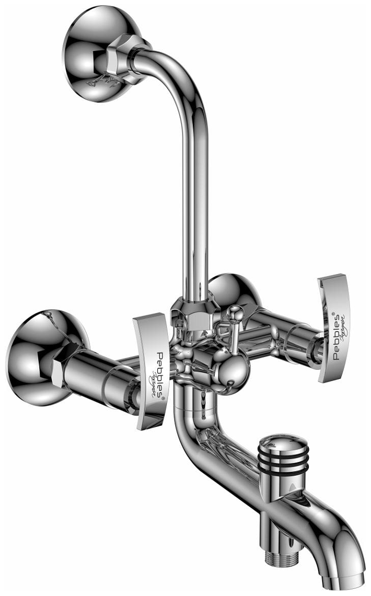 

Pebbles Insignia Wall Mount Brass Wall Mixers ( Handle Controlled )