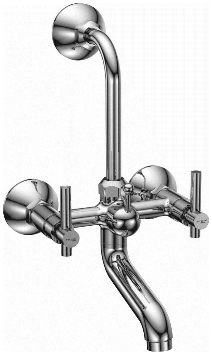 

Pebbles Insignia Wall Mount Brass Wall Mixers ( Handle Controlled )