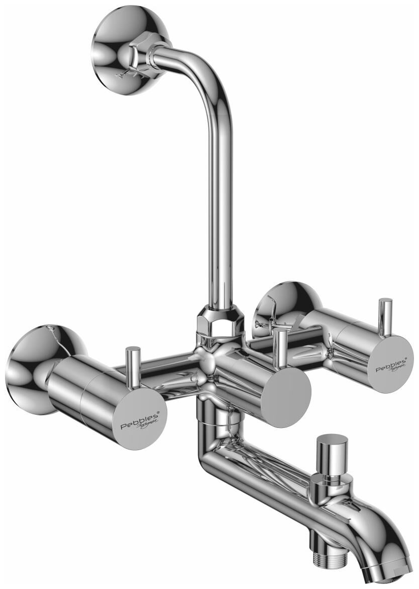 

Pebbles Insignia Wall Mount Brass Wall Mixers ( Handle Controlled )