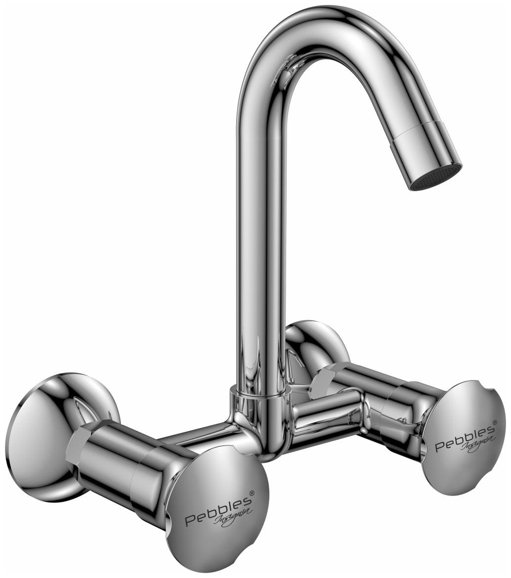

Pebbles Insignia Wall Mount Brass Wall Mixers ( Handle Controlled )