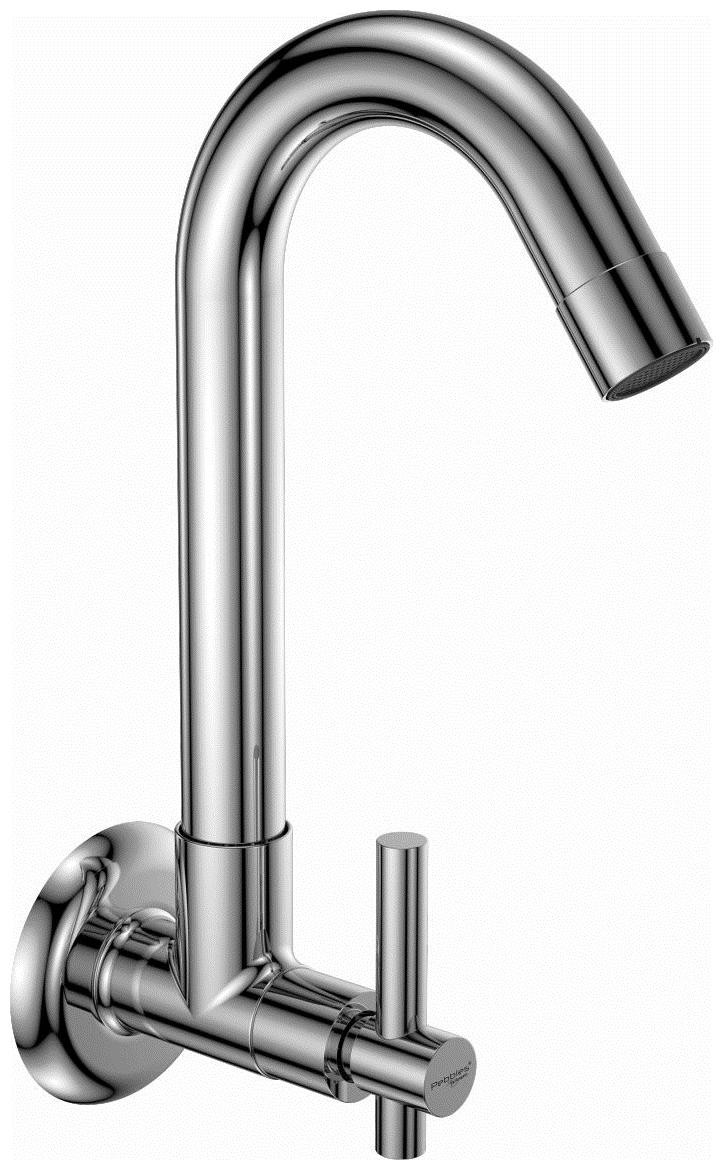 

Pebbles Insignia Wall Mount Brass Basin and Sink Mixers ( Handle Controlled )