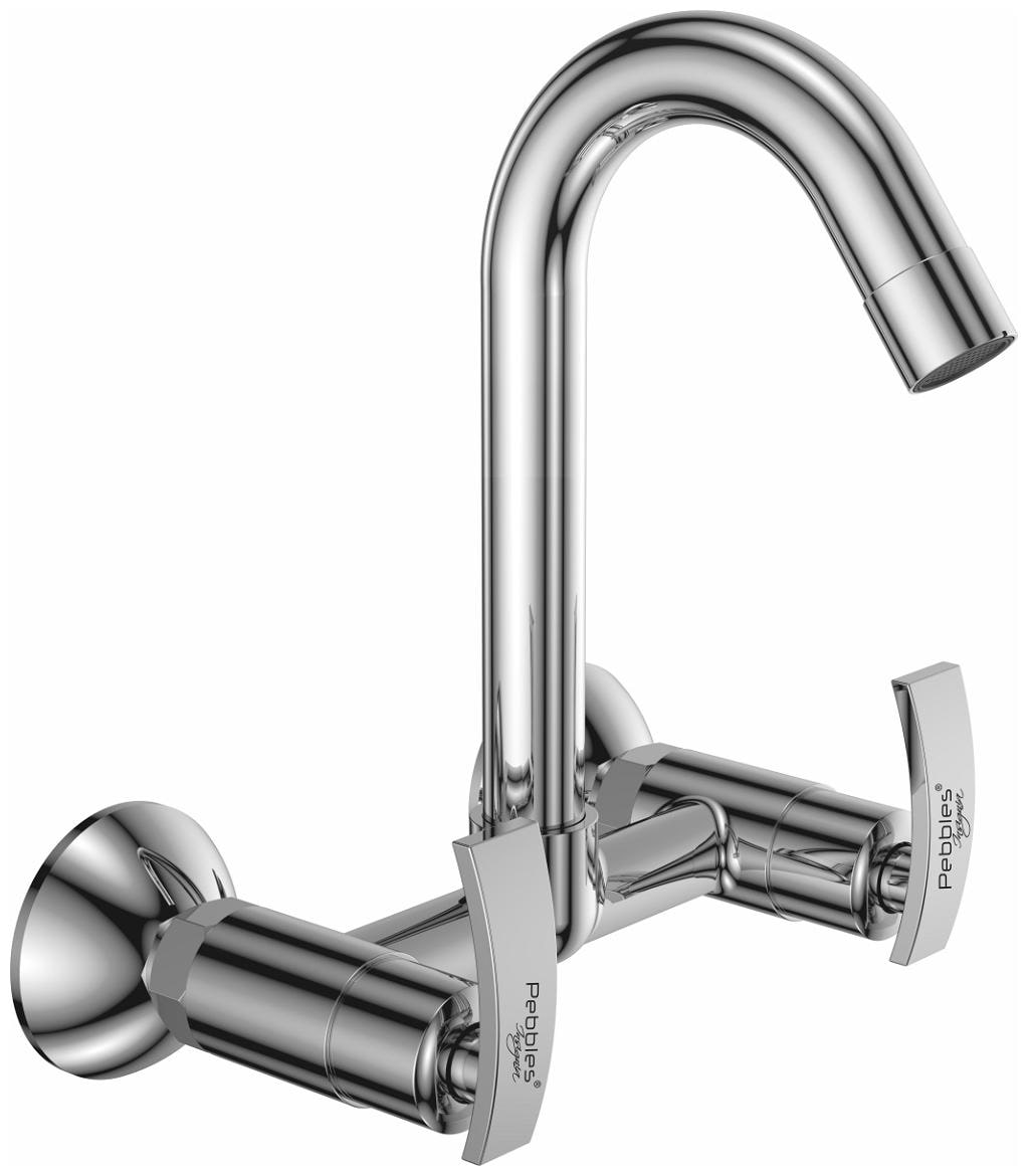 

Pebbles Insignia Wall Mount Brass Wall Mixers ( Handle Controlled )