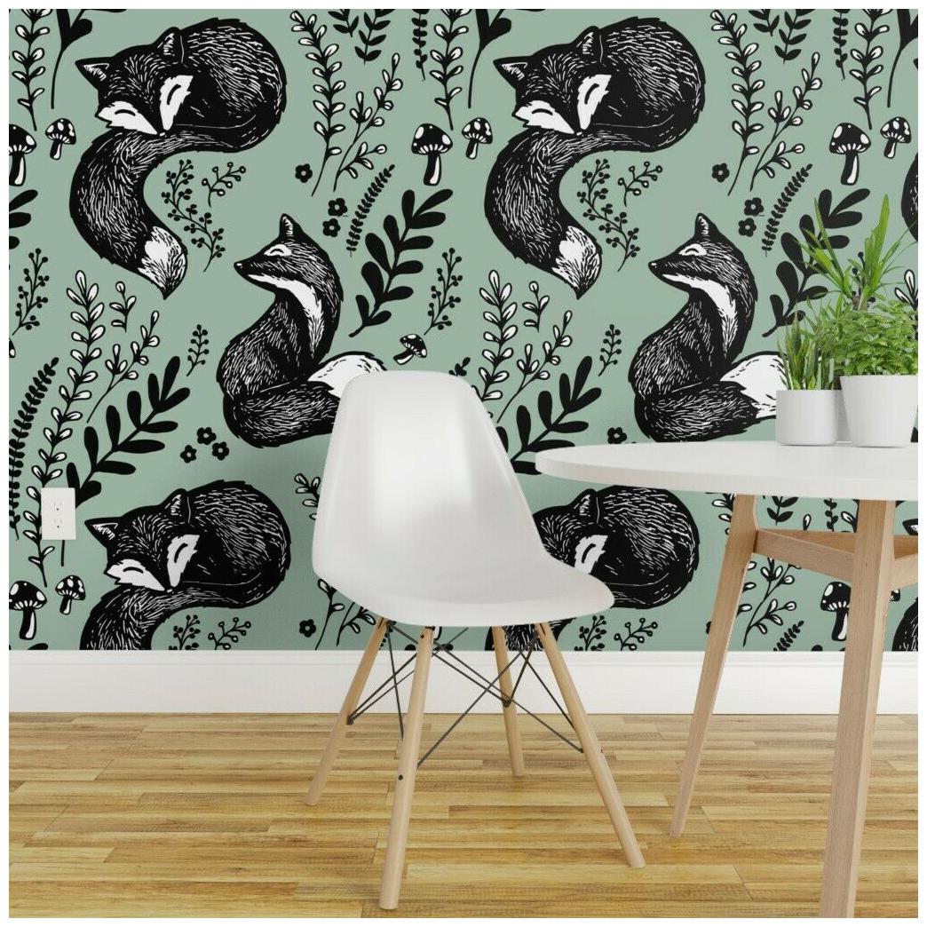 

Peel-and-Stick Removable Wallpaper Nature Fox Gender Neutral Gender Neutral