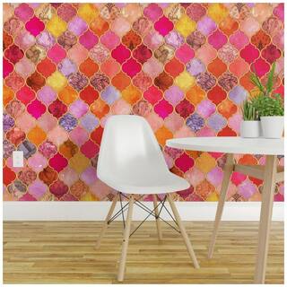 Buy Peel And Stick Removable Wallpaper Moroccan Tiles Watercolor