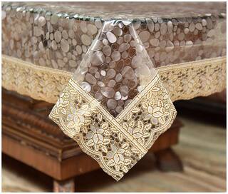 Buy Peponi Pvc 4 Seater Transparent Dining Table Cover Online At