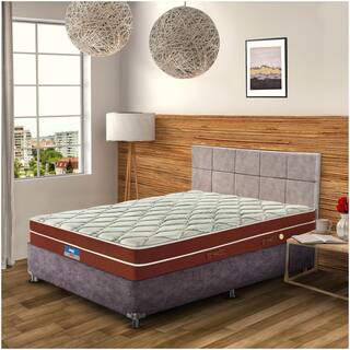 Peps Restonic Geneva Euro Top 08 inch Single Size Inner Spring Mattress (Light Blue, 80X36X08 )
