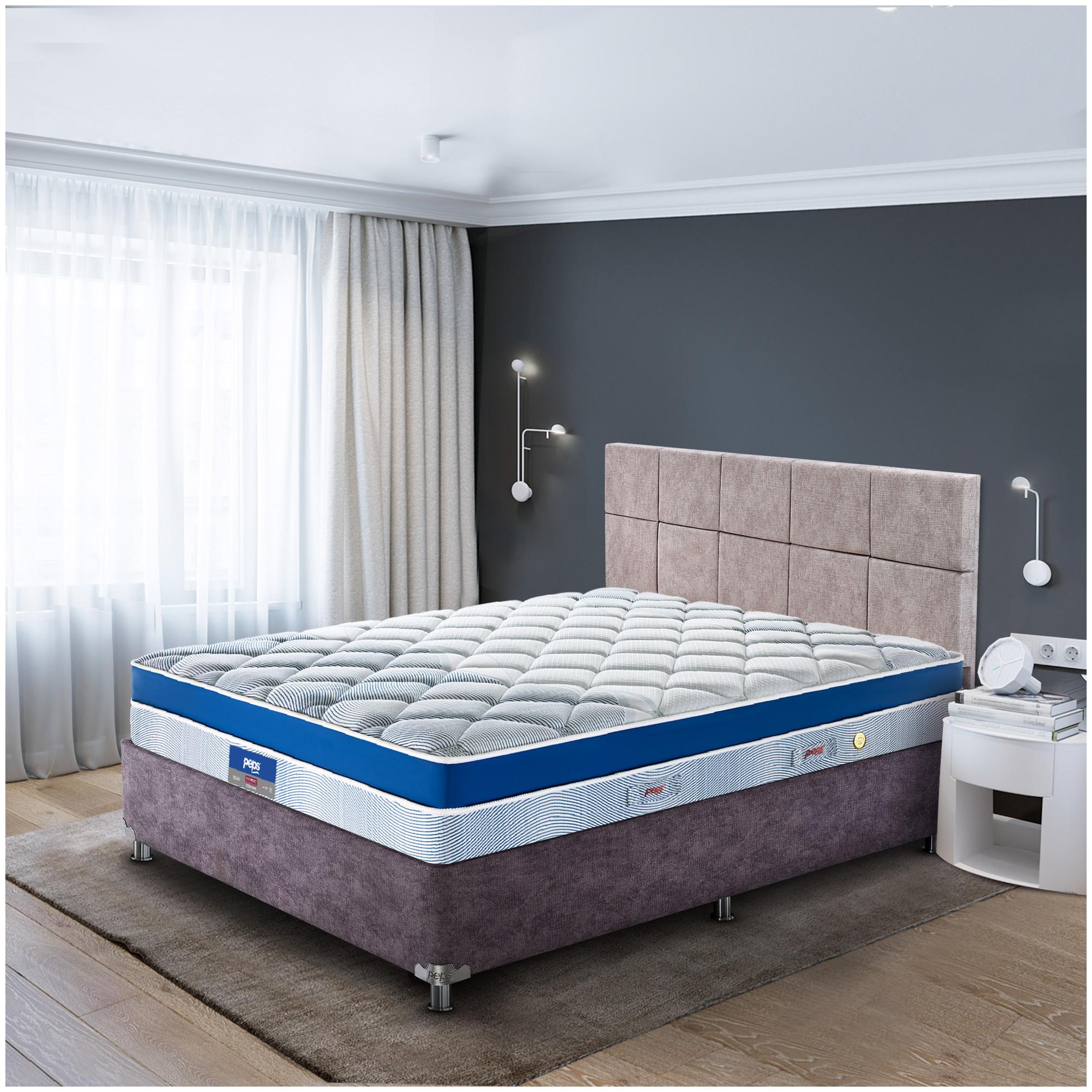 Peps Restonic Fontaine Euro Top 10 inch King Size Pocketed Spring Mattress (Light Blue 78X72X10) Get Free Pillow