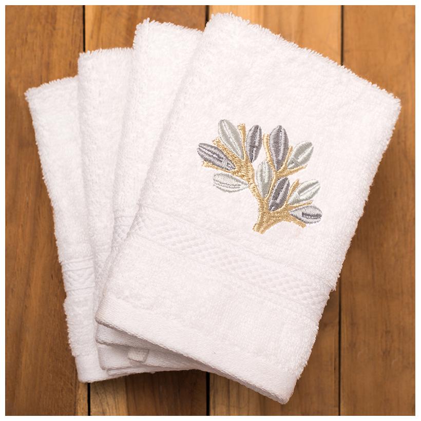 

PETAL HOME 550 GSM Cotton Face towel ( 4 pieces White )
