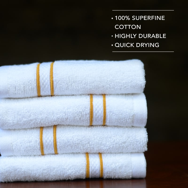 

PETAL HOME 550 GSM Cotton Face Towel ( 4 Pieces White )