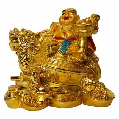 

pg handicrafts Gold Happy Man On Dragon