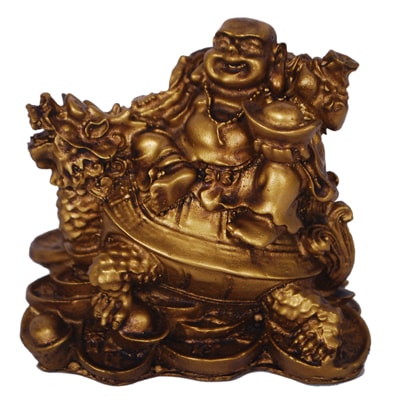 

Pg handicrafts Fengshui Laughing Buddha On Dragon Turtle