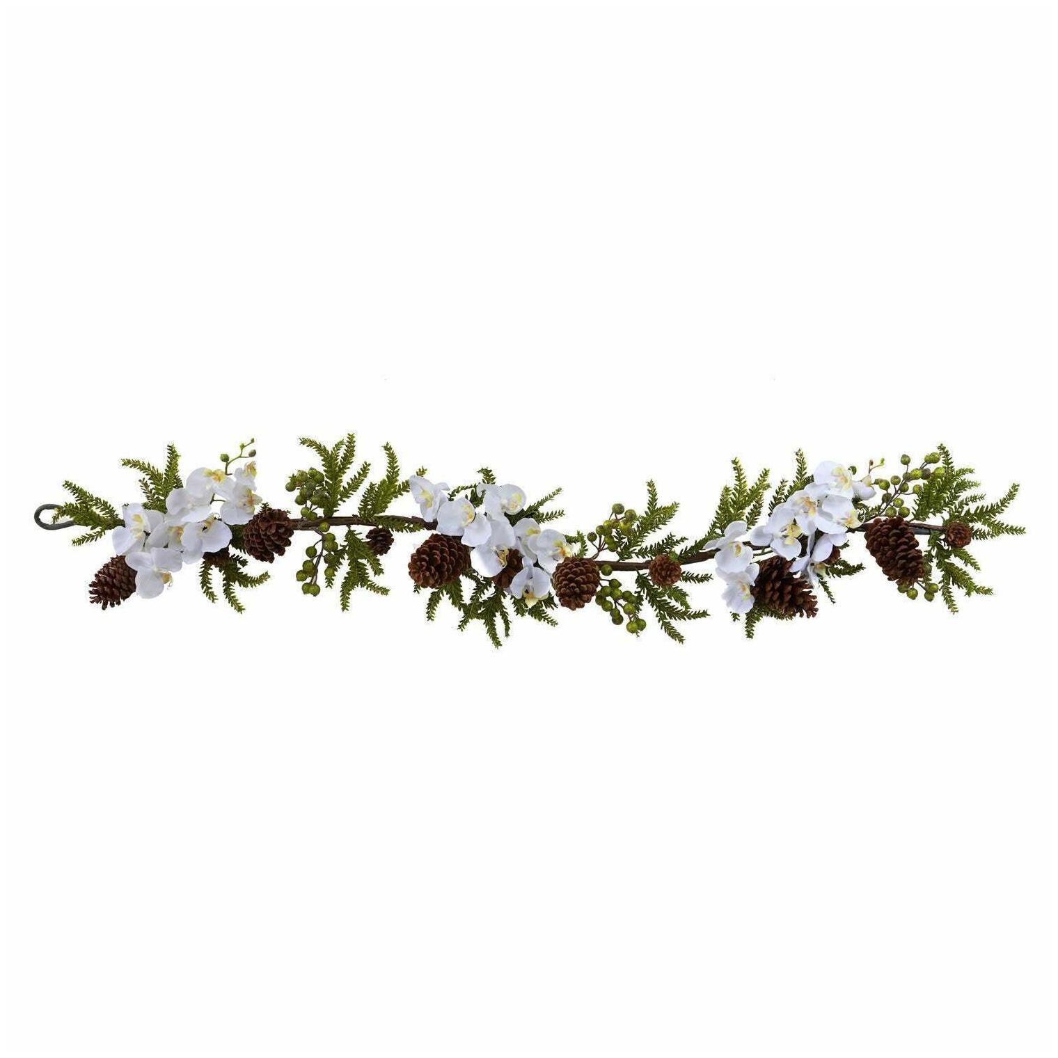 

Phalaenopsis Orchid and Pine 60-inch Garland Decorative