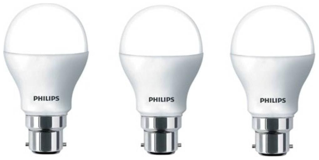 

Philips 4 W Standard B22 LED Bulb (White Pack of 3)