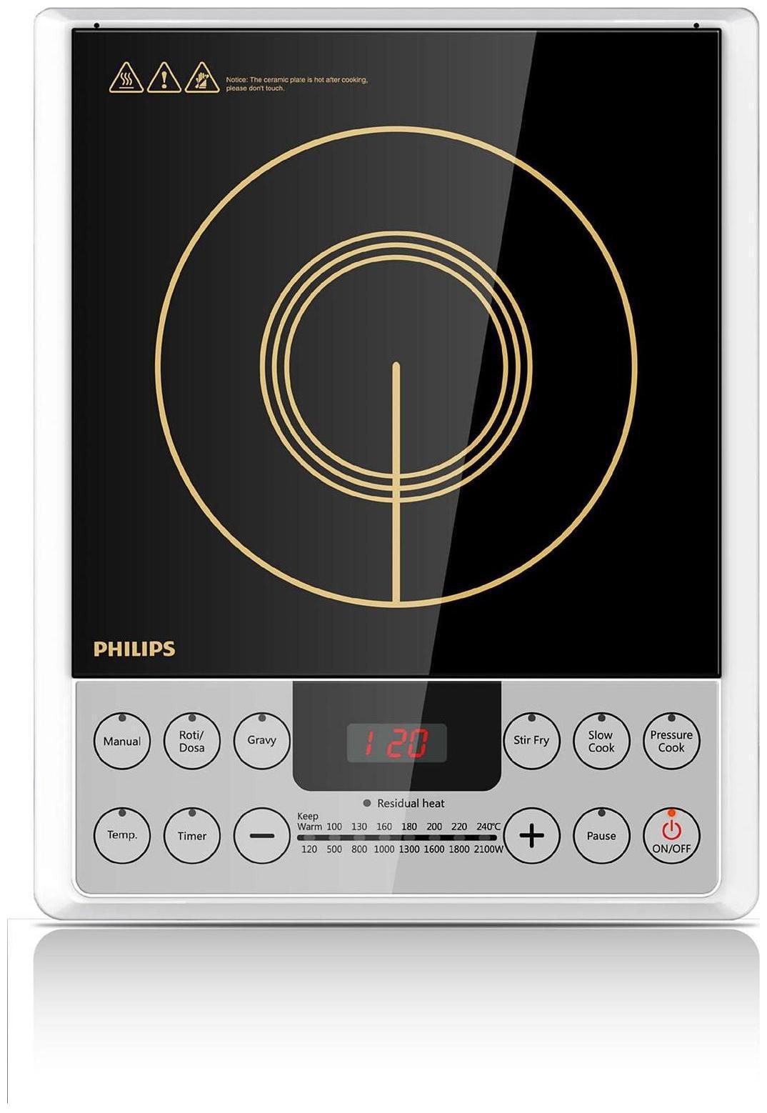 

Philips HD4929 2100 W Induction Cooktop ( White Push Button Control)